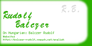 rudolf balczer business card